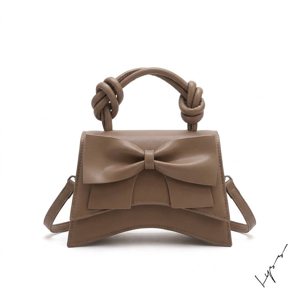 LYSS Cleo - Mini Bag con Fiocco e Nodo | Borsa a Mano Elegante con Tracolla