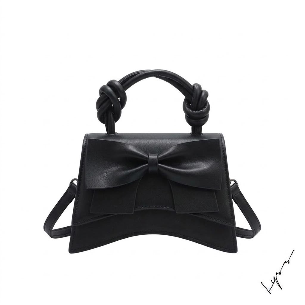 LYSS Cleo - Mini Bag con Fiocco e Nodo | Borsa a Mano Elegante con Tracolla