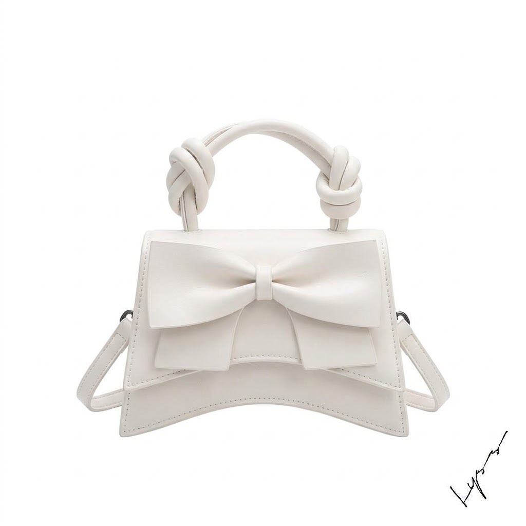 LYSS Cleo - Mini Bag con Fiocco e Nodo | Borsa a Mano Elegante con Tracolla