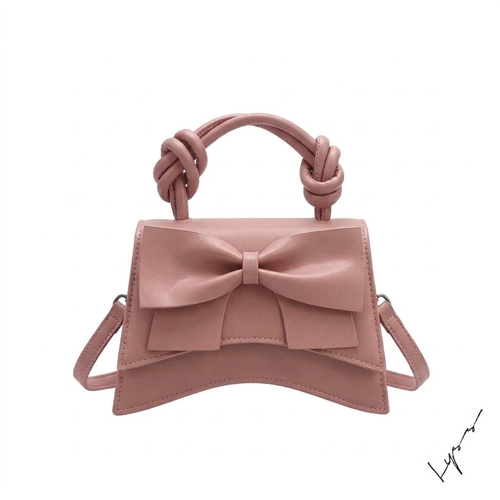 LYSS Cleo - Mini Bag con Fiocco e Nodo | Borsa a Mano Elegante con Tracolla