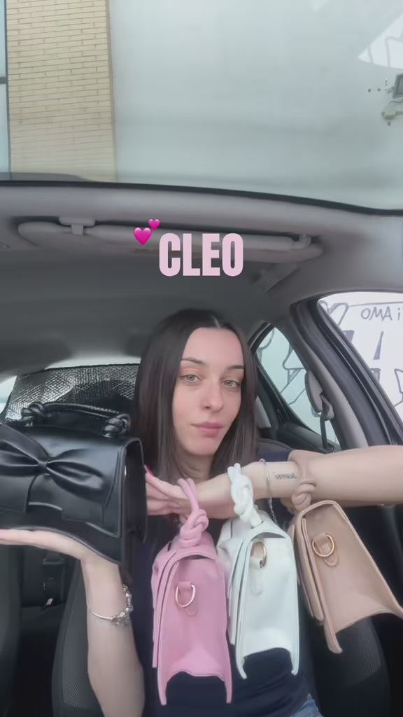LYSS Cleo - Mini Bag con Fiocco e Nodo | Borsa a Mano Elegante con Tracolla