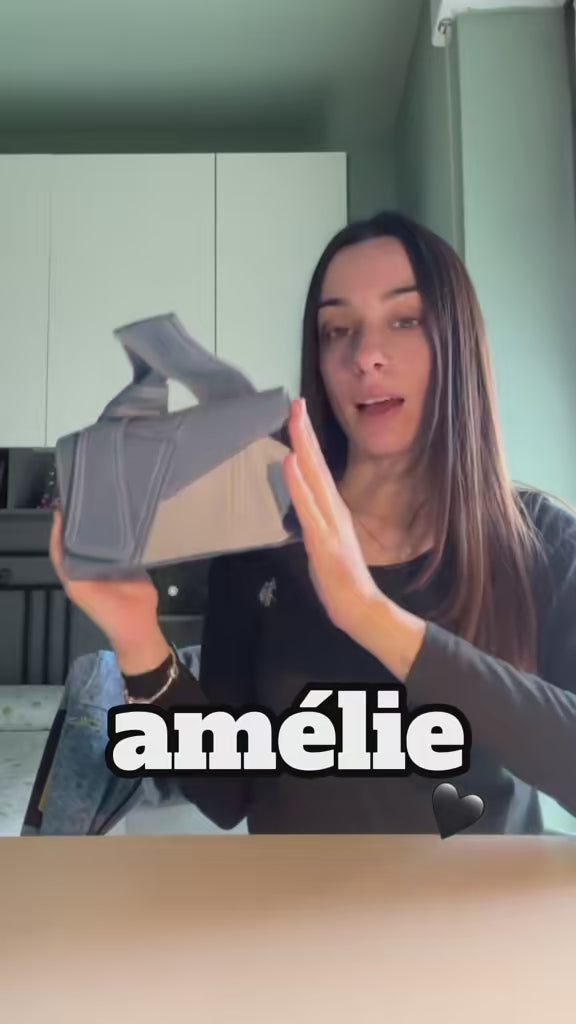 LYSS Amélie - Borsa a Mano in Denim Patchwork | Mini Bag con Nodo e Tracolla Regolabile